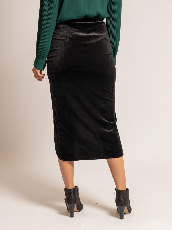 Jupe midi velours XESTOR -...