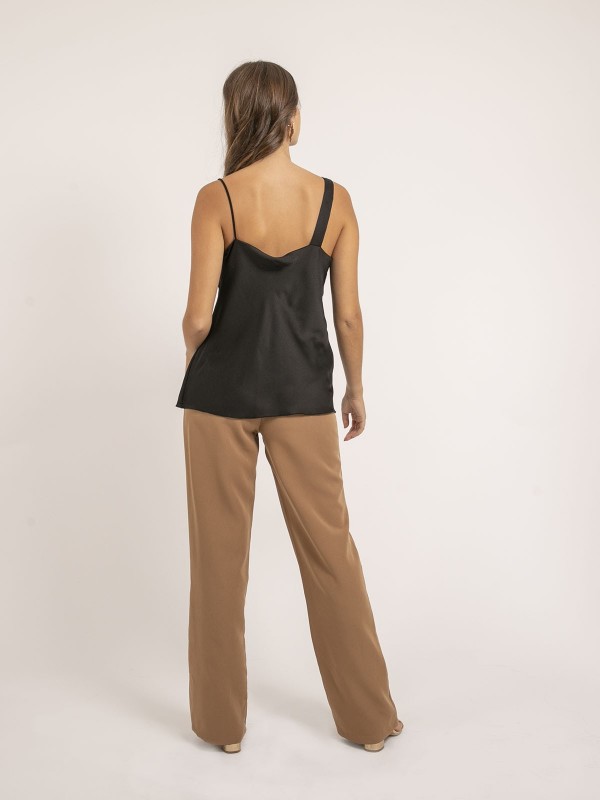 Caraco satin FELANA - Noir