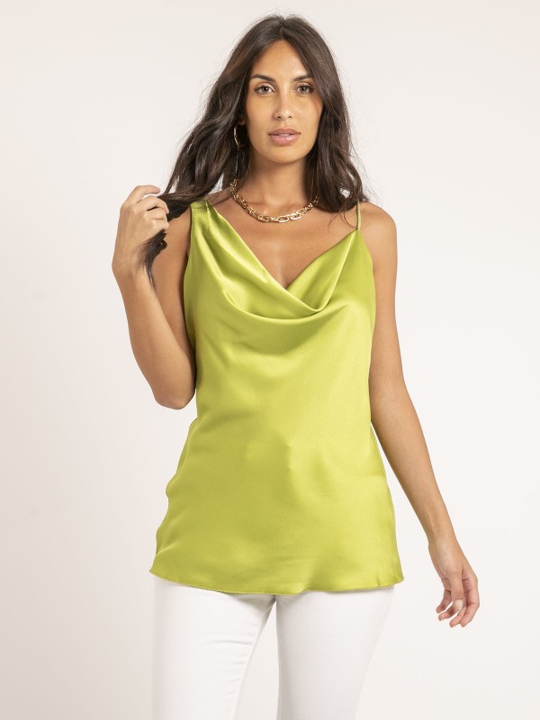 Caraco satin FELANA - Vert