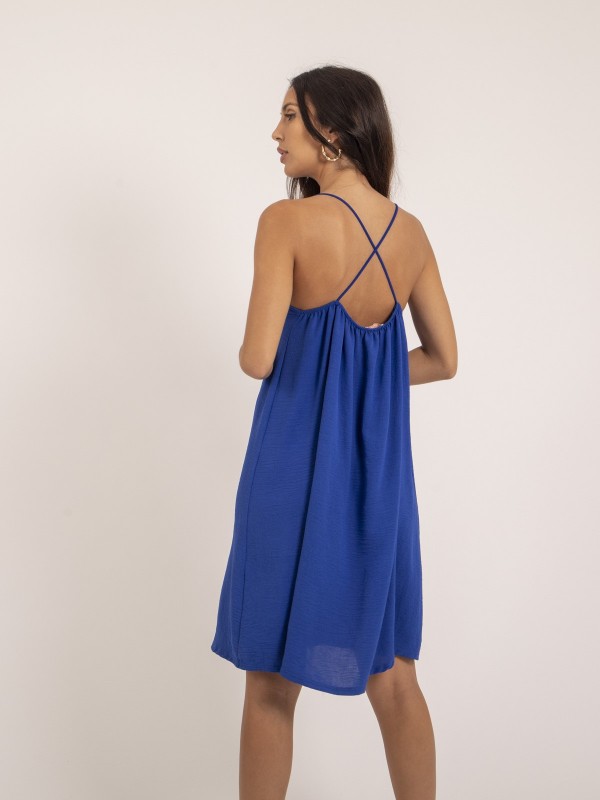 Robe courte IZOLDA - Bleu...