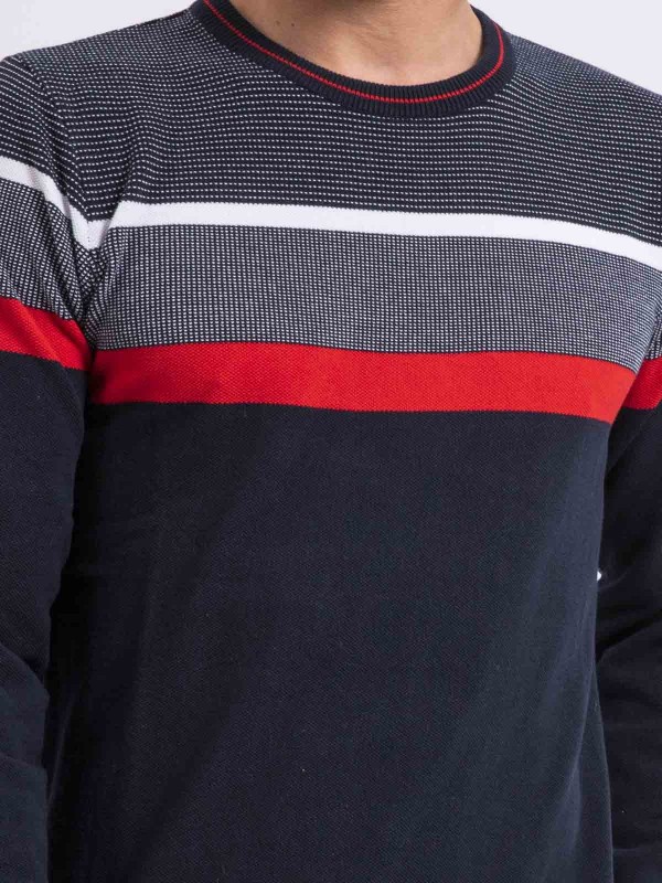 Pull fin col rond coton...