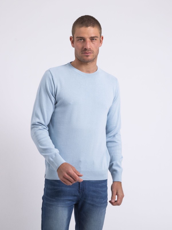 Pull col rond pur coton...