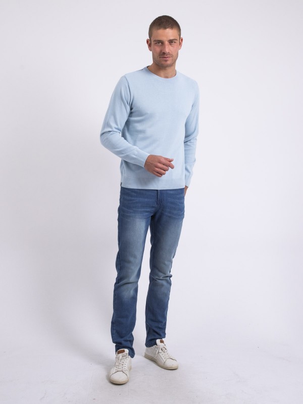 Pull col rond pur coton...