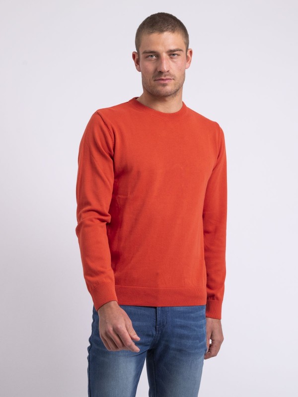 Pull col rond pur coton...