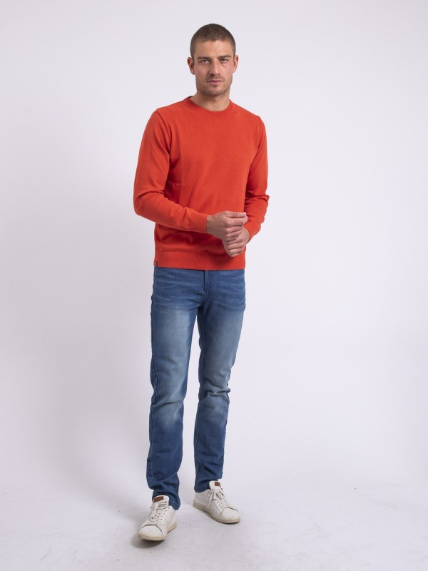 Pull col rond pur coton...