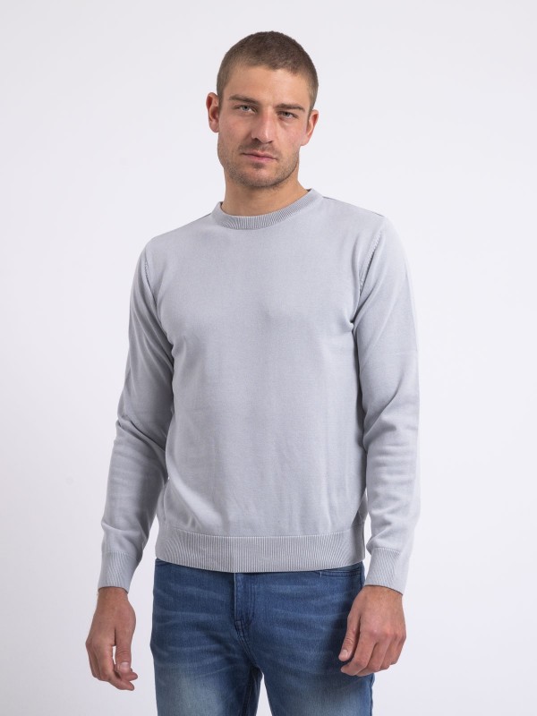 Pull col rond pur coton...