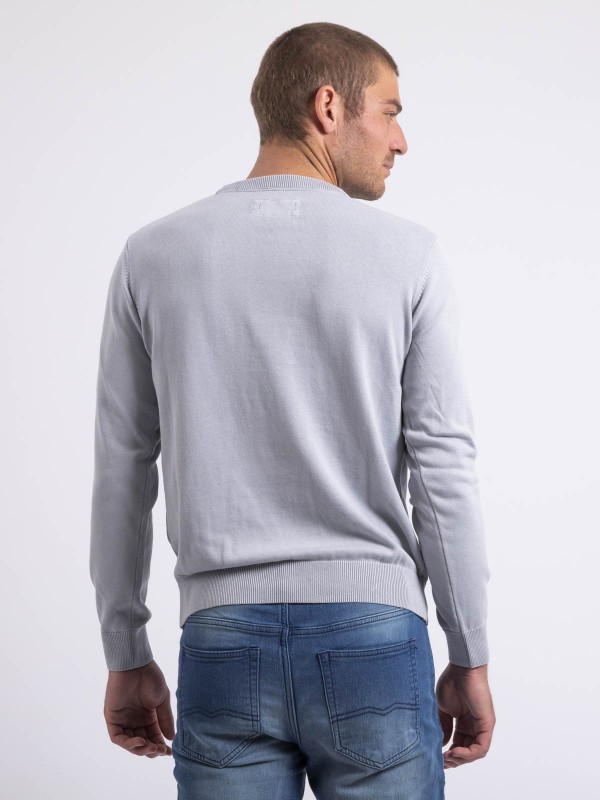 Pull col rond pur coton...