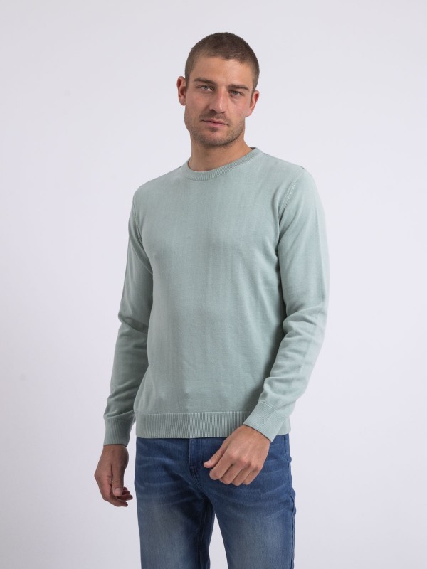 Pull col rond pur coton...