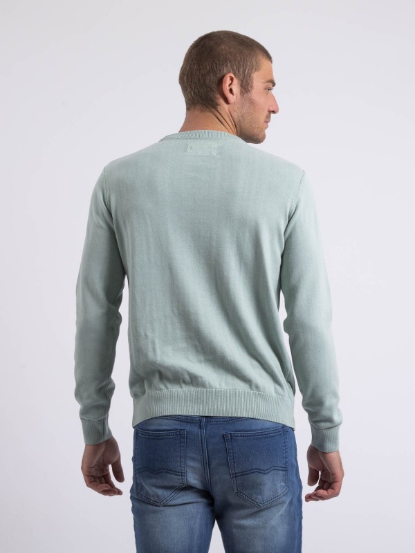 Pull col rond pur coton...