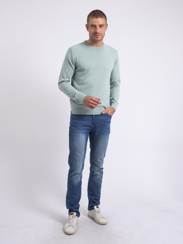 Pull col rond pur coton...