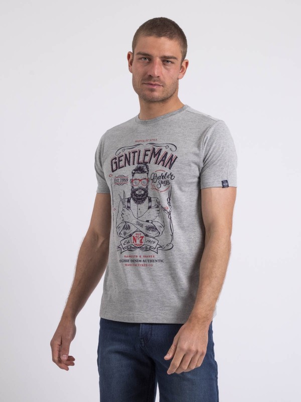 T-shirt col rond NAGORI - Gris