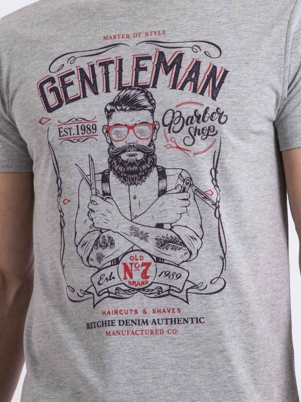 T-shirt col rond NAGORI - Gris