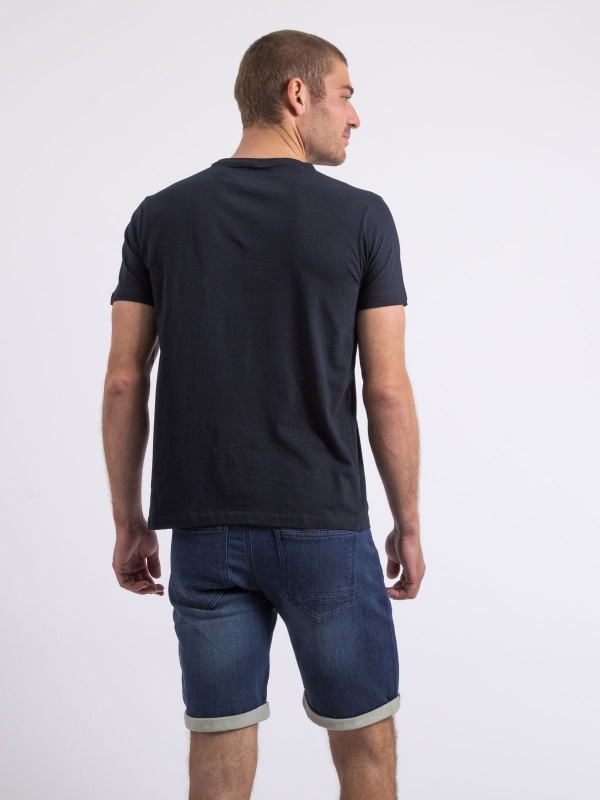 T-shirt col rond pur coton...