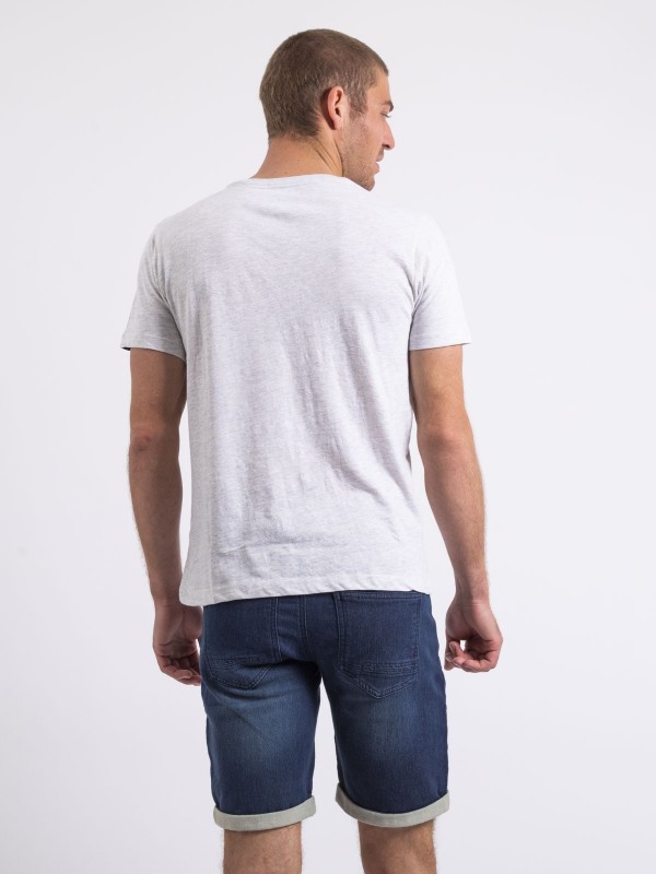 T-shirt col rond pur coton...