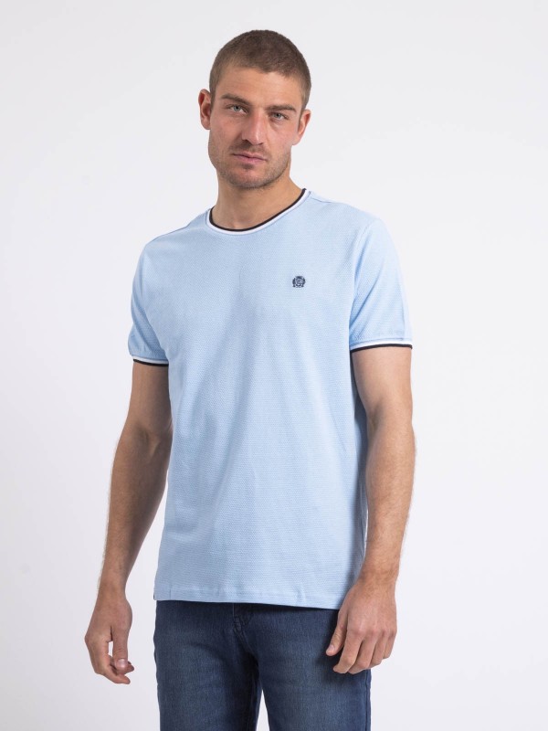 T-shirt col rond pur coton...