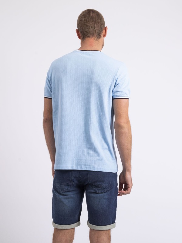 T-shirt col rond pur coton...