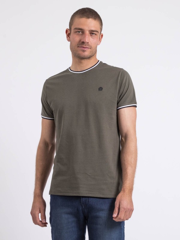 T-shirt col rond pur coton...