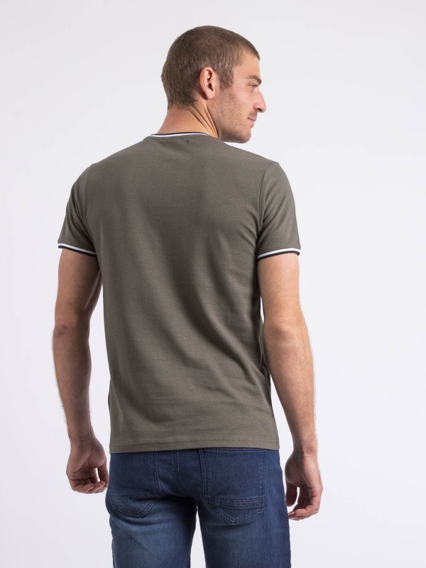 T-shirt col rond pur coton...