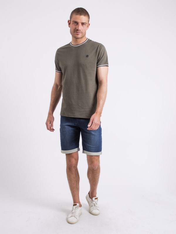 T-shirt col rond pur coton...