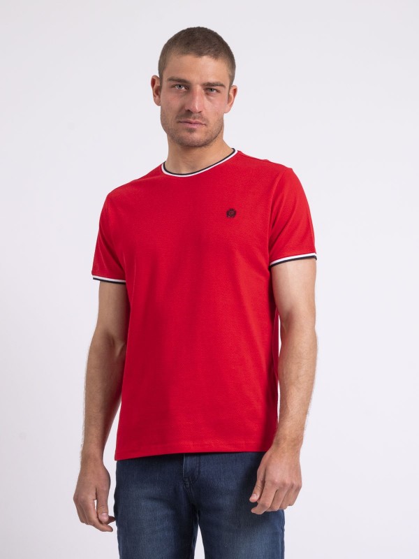 T-shirt col rond pur coton...