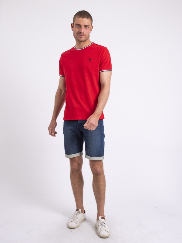 T-shirt col rond pur coton...