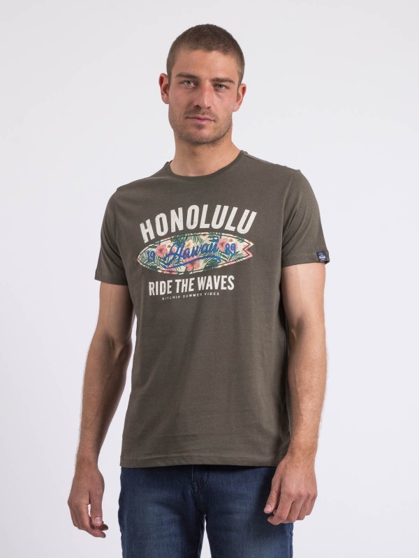 T-shirt col rond NIROULIO -...