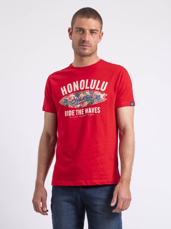 T-shirt col rond NIROULIO -...