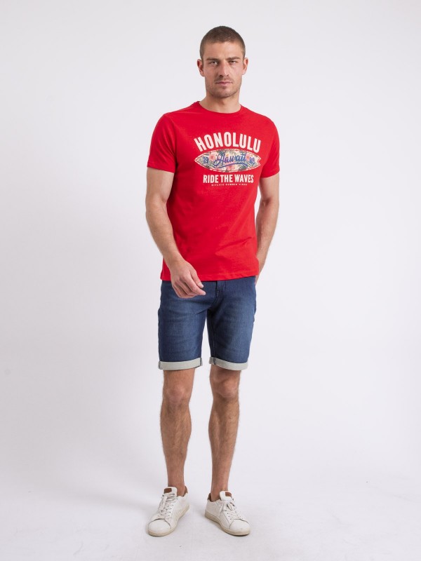 T-shirt col rond NIROULIO -...