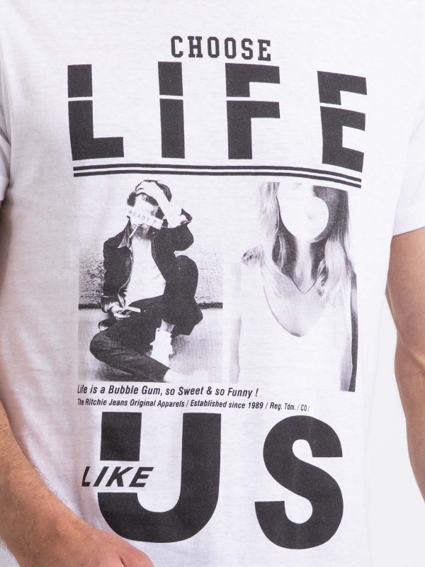 T-shirt col rond NIXIROCK -...