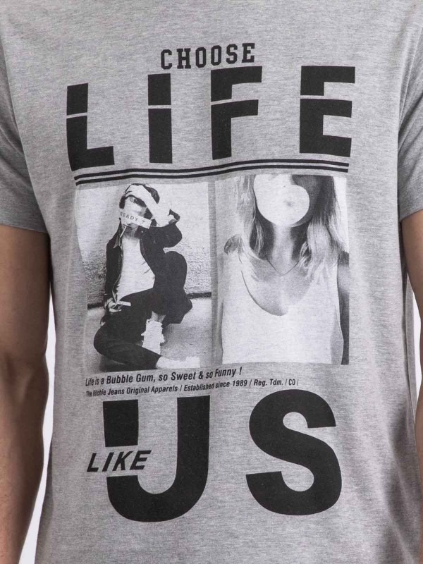 T-shirt col rond NIXIROCK -...