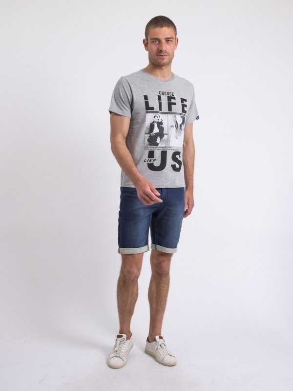 T-shirt col rond NIXIROCK -...