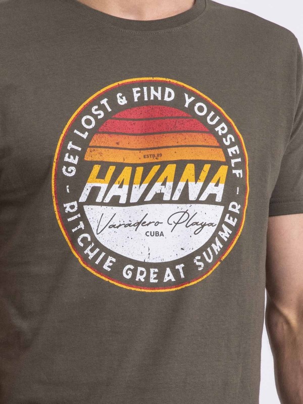 T-shirt col rond NOLPIX - Kaki