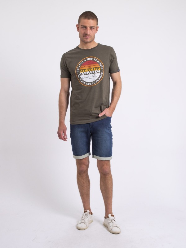 T-shirt col rond NOLPIX - Kaki