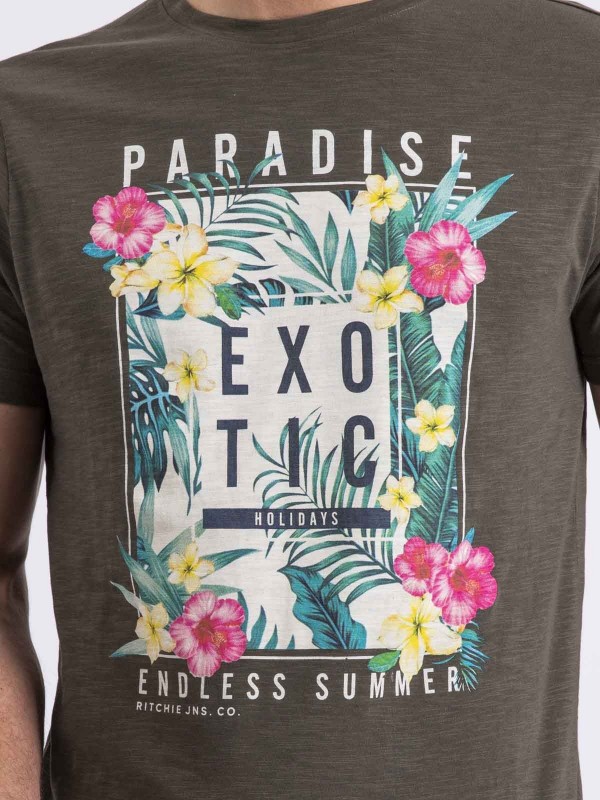 T-shirt col rond NOPAJOUX -...