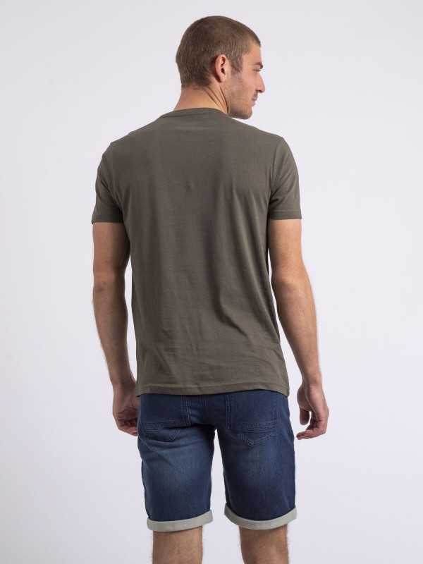 T-shirt col rond NOSHOP - Kaki