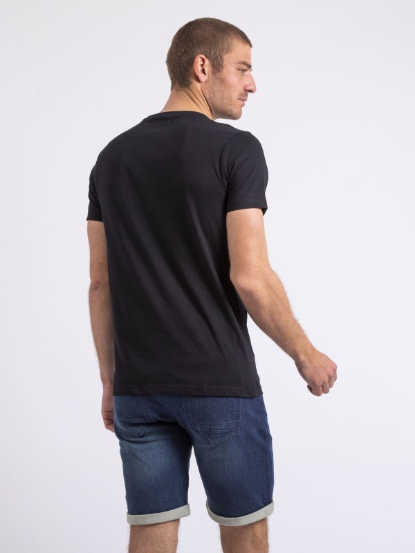 T-shirt col rond NOUCAS - Noir