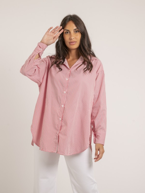 Chemise longue rayures...