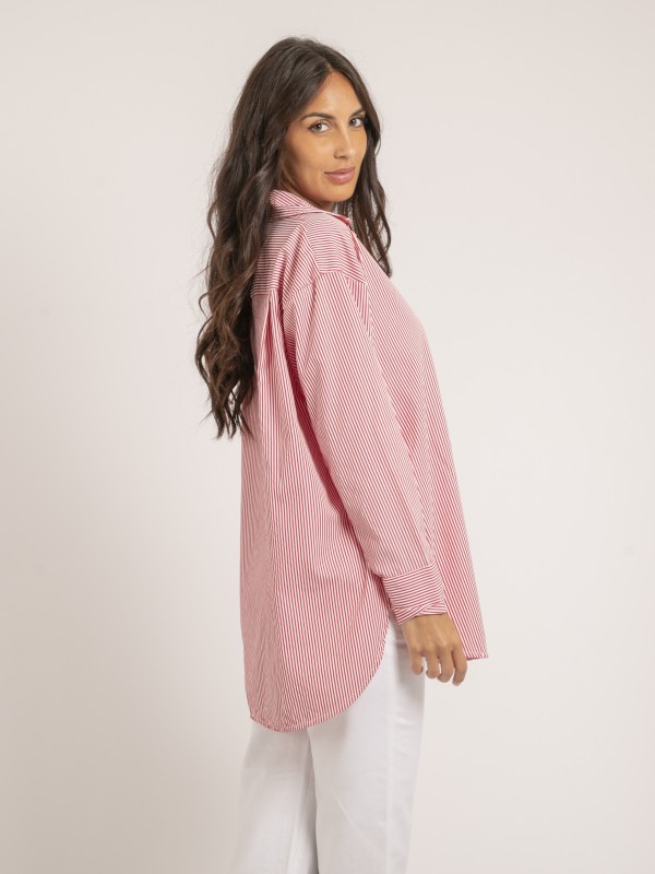 Chemise longue rayures...
