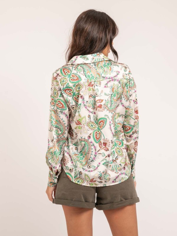 Chemise motifs OLIANE - Vert