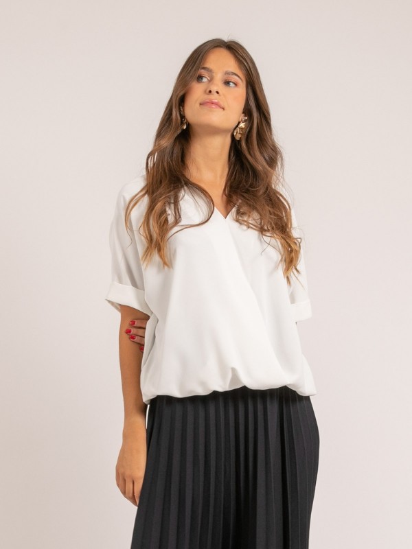Blouse fluide OURIA - Blanc