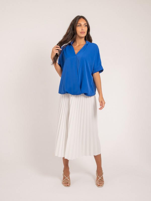 Blouse fluide OURIA - Bleu...