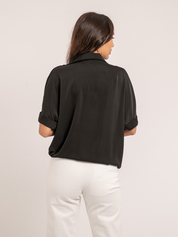 Blouse fluide OURIA - Noir