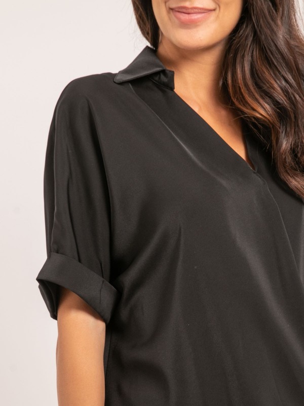 Blouse fluide OURIA - Noir