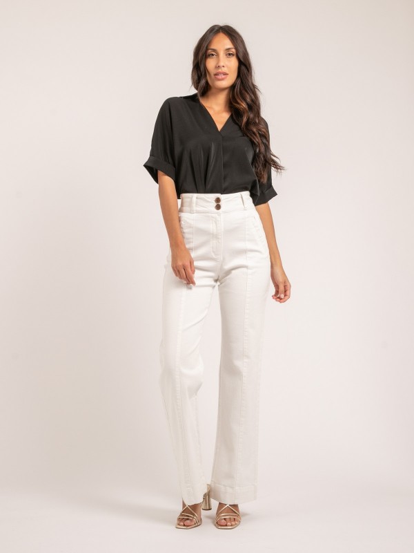 Blouse fluide OURIA - Noir