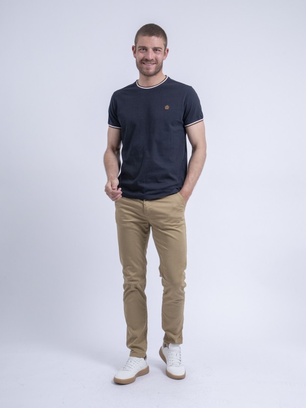 T-shirt col rond pur coton...