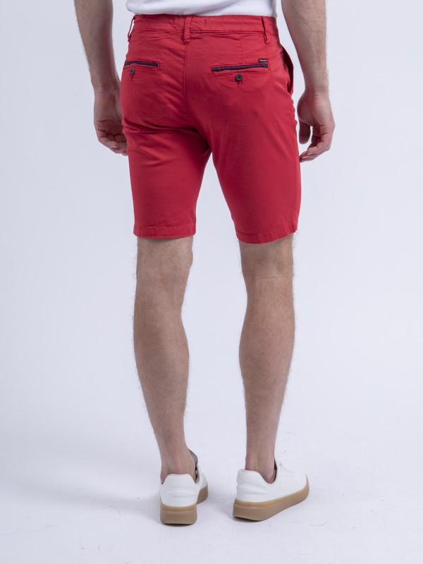 Bermuda chino BERKLARO - Rouge
