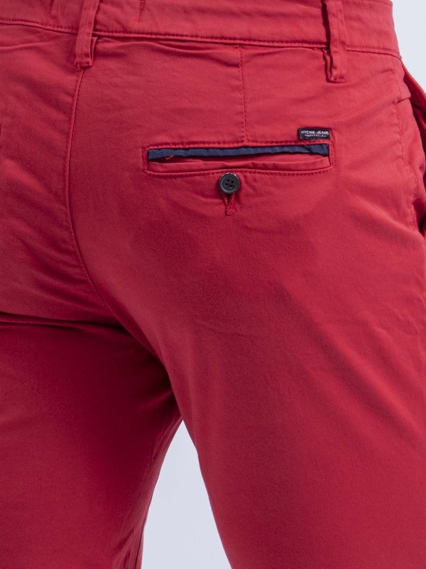 Bermuda chino BERKLARO - Rouge