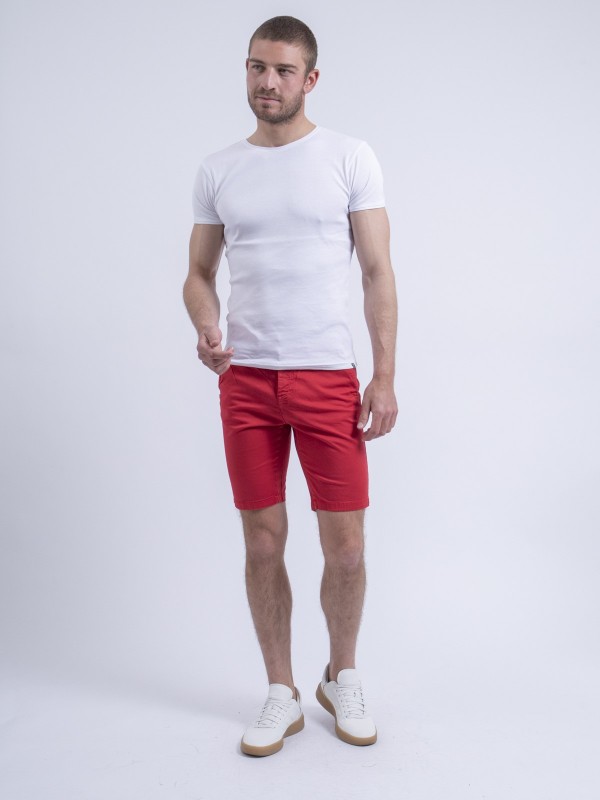 Bermuda chino BERKLARO - Rouge