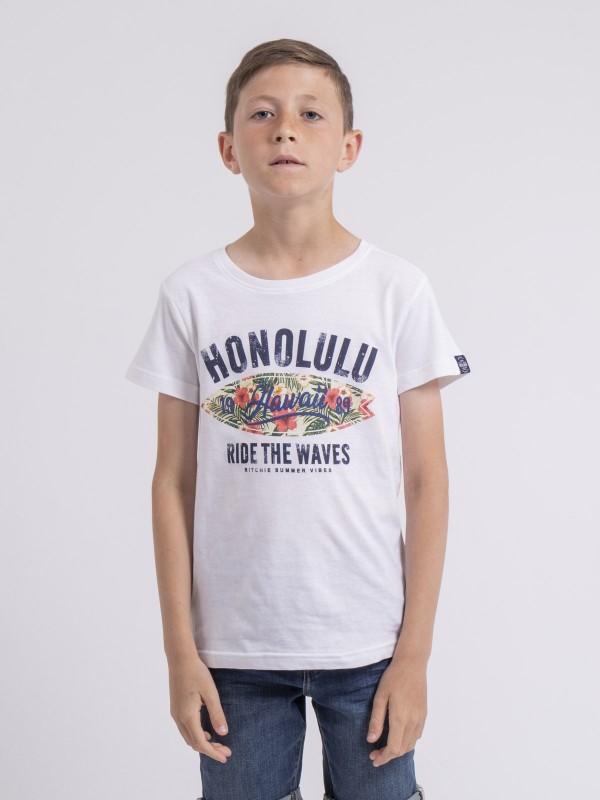 T-shirt col rond NIROULIO-J...