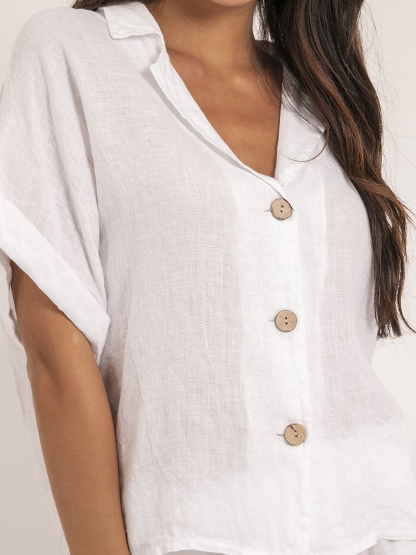 Short taille haute lin...